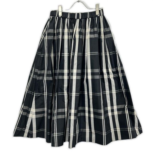 UNITED ARROWS ユナイテッドアローズ 1524-162-5090 ブラック チェック タフタ フレアスカート スカート
