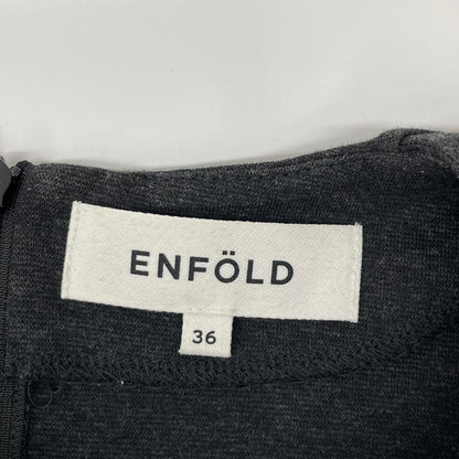 ENFOLD エンフォルド 300BA283-1140 18AW チャコール ポンチセパレートドレスセットアップ スーツ セットアップ