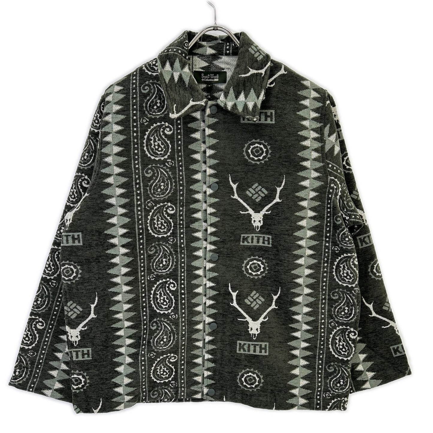 KITH キス Columbia×South2 West8 カーキ Tapester コーチジャケット ジャケット