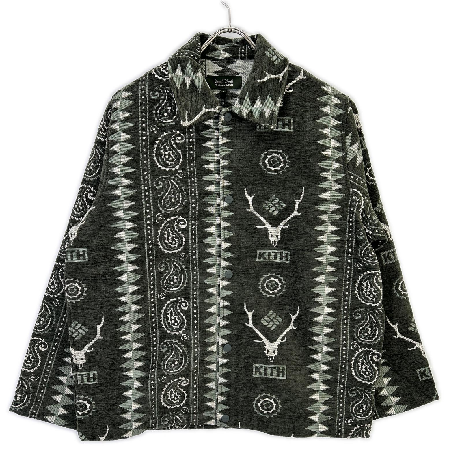 KITH キス Columbia×South2 West8 カーキ Tapester コーチジャケット ジャケット