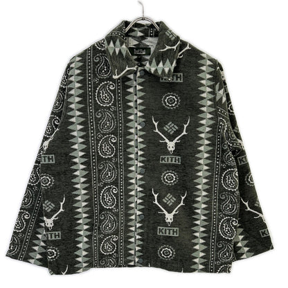 KITH キス Columbia×South2 West8 カーキ Tapester コーチジャケット ジャケット