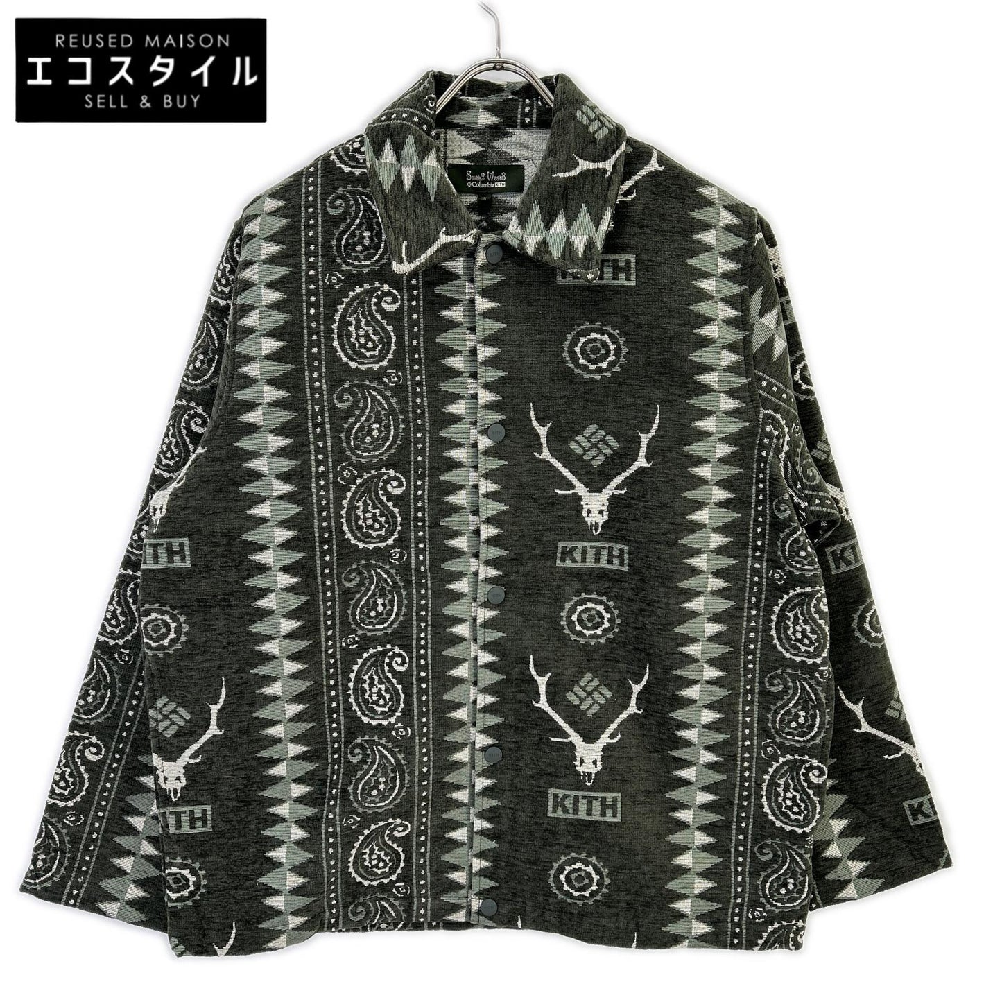 KITH キス Columbia×South2 West8 カーキ Tapester コーチジャケット ジャケット