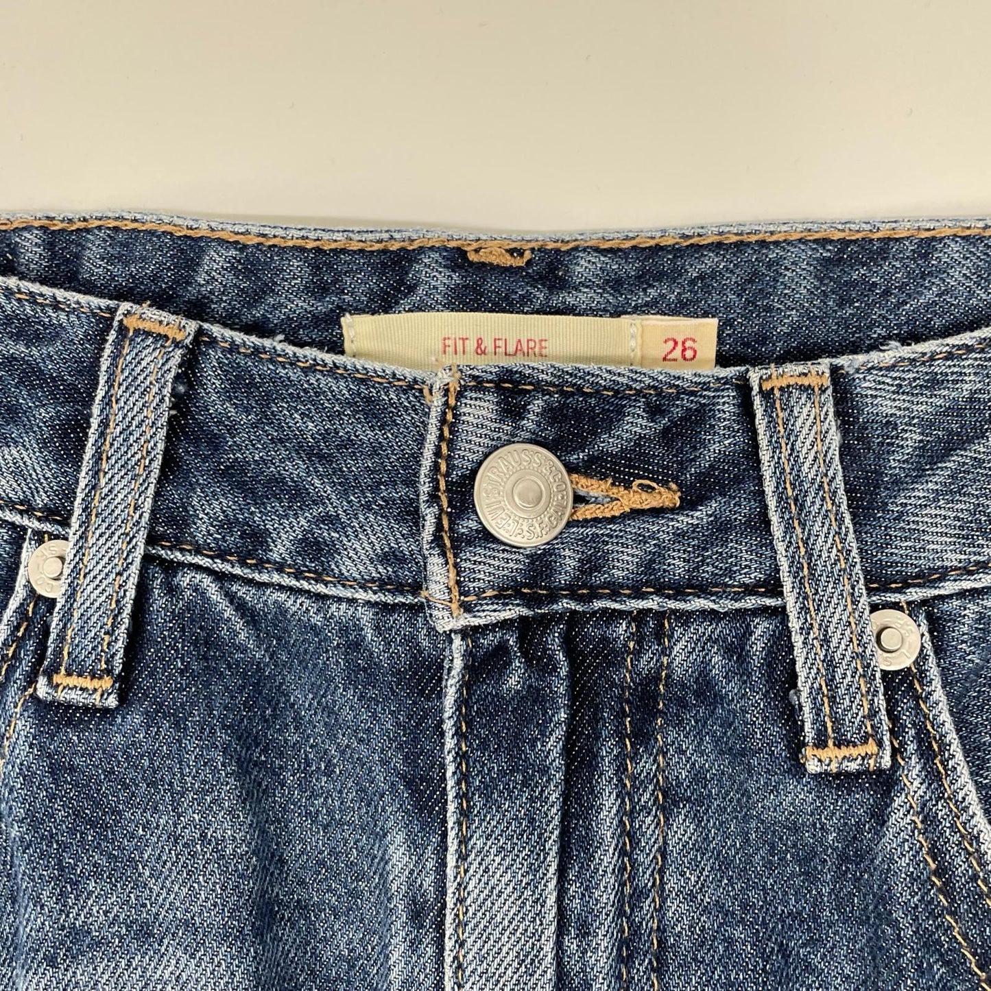 LEVI'S リーバイス 4528022329 ブルー FIT & FLARE デニムスカート スカート