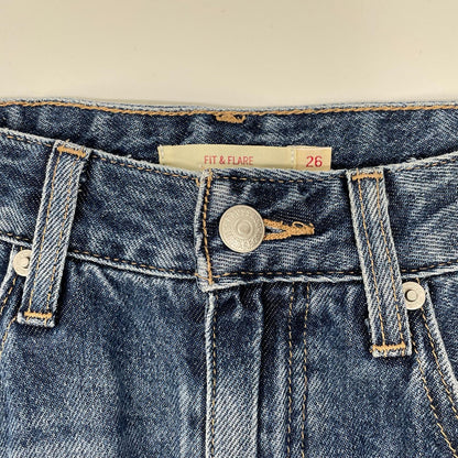 LEVI'S リーバイス 4528022329 ブルー FIT & FLARE デニムスカート スカート
