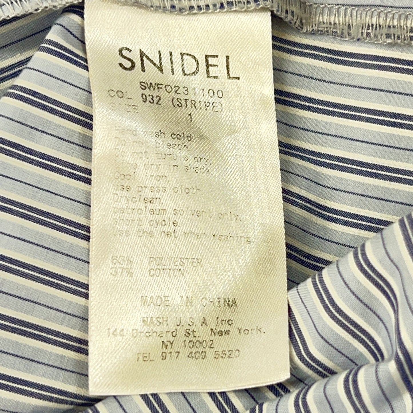 snidel スナイデル SWF0231100 ブルー ストライプ ボリューム イレヘム ワンピース ワンピース