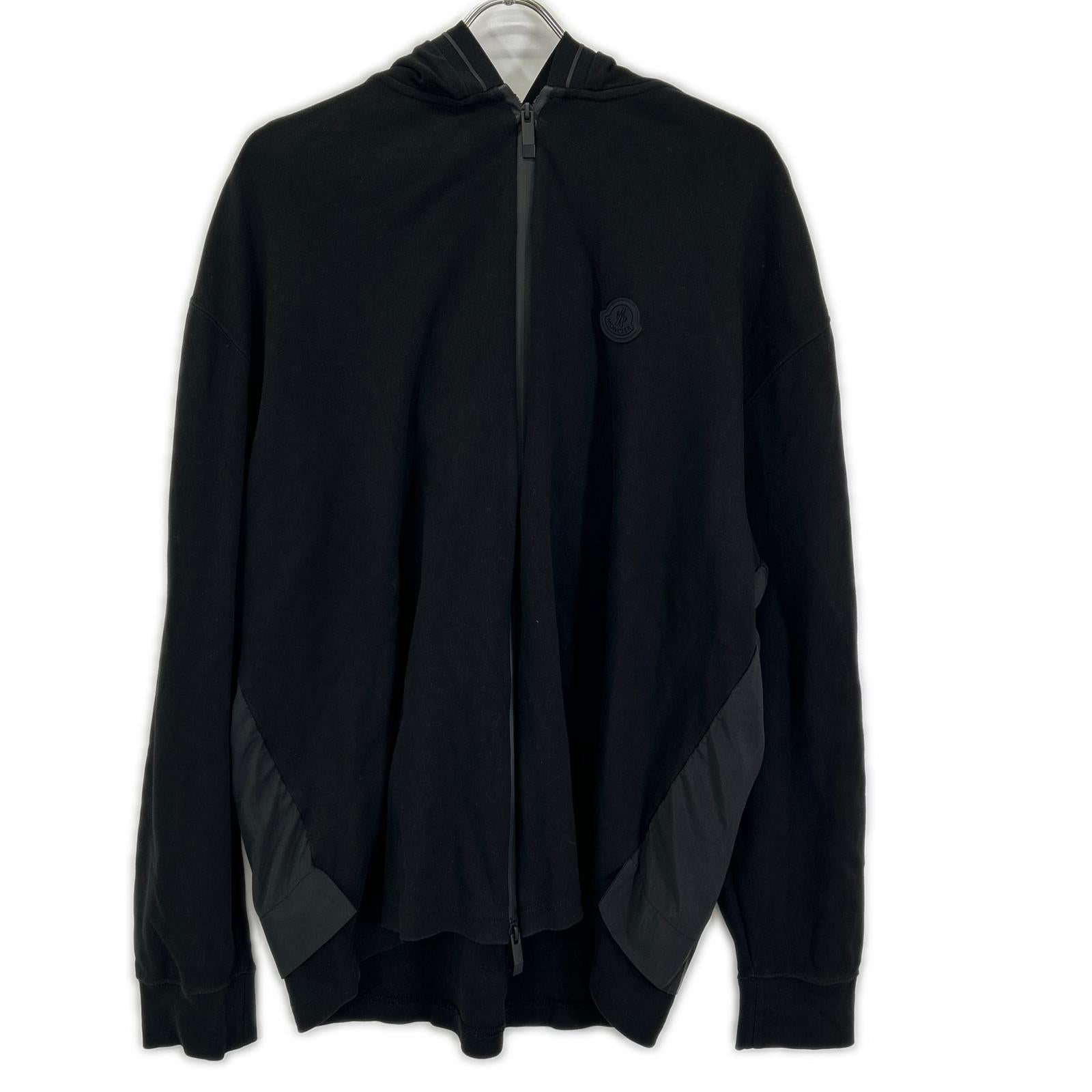 MONCLER モンクレール 23年 ブラック MAGLIA APERTA フーディ パーカー トップス