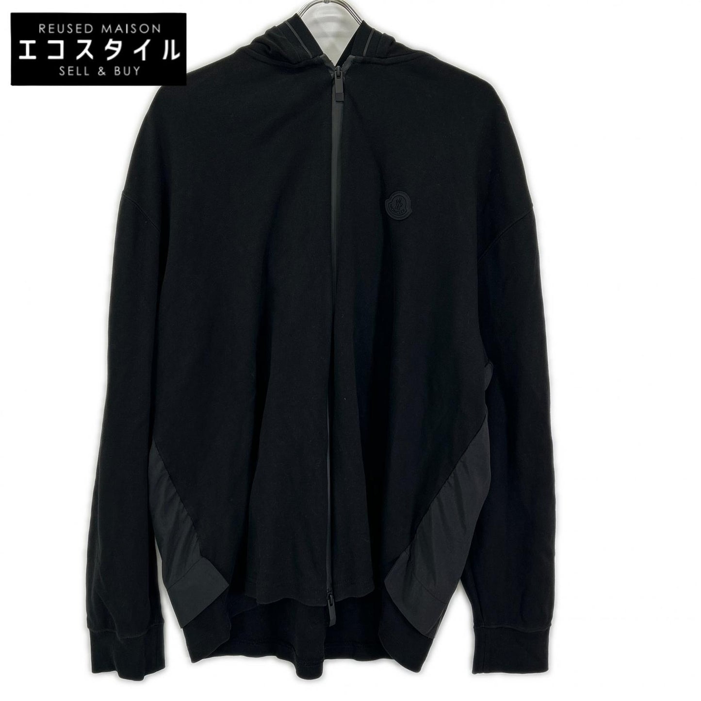 MONCLER モンクレール 23年 ブラック MAGLIA APERTA フーディ パーカー トップス