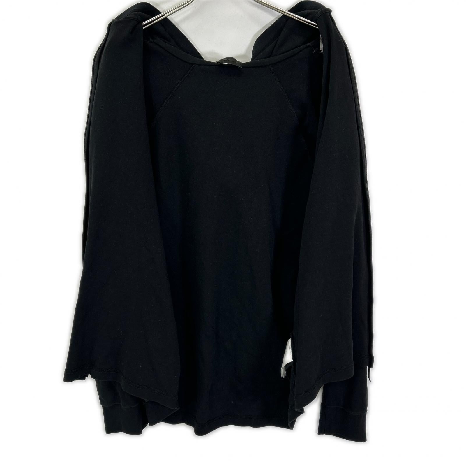 MONCLER モンクレール 23年 ブラック MAGLIA APERTA フーディ パーカー トップス