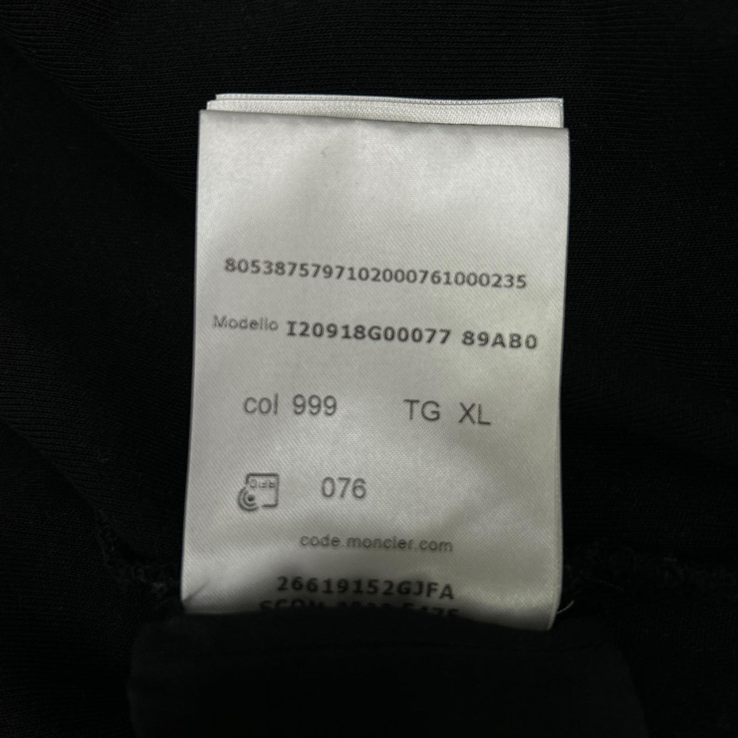 MONCLER モンクレール 23年 ブラック MAGLIA APERTA フーディ パーカー トップス