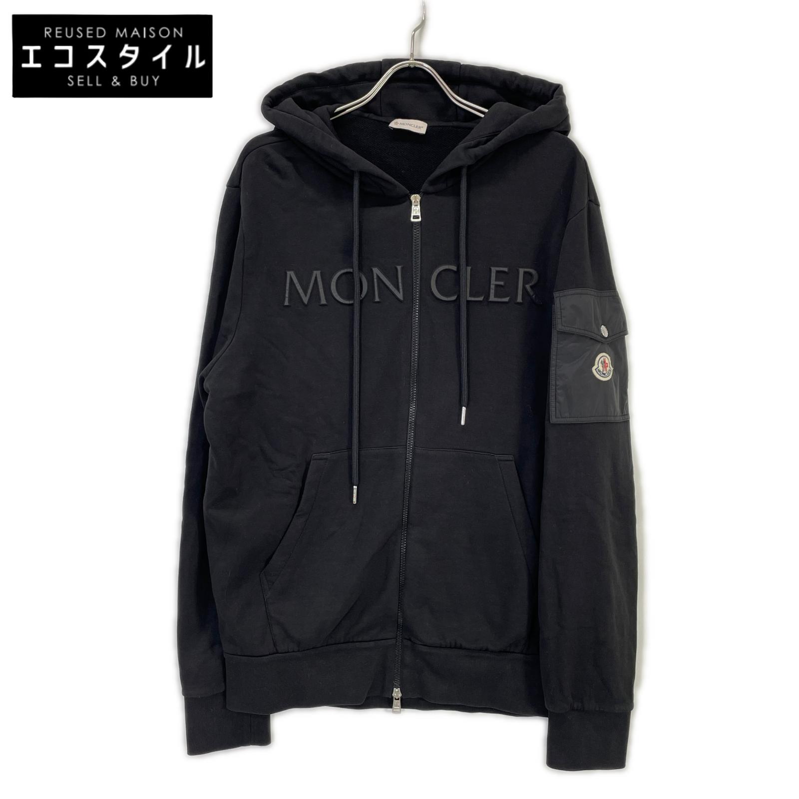 MONCLER モンクレール 22年 ブラック FELPA CON CAPPUCCIO パーカー トップス