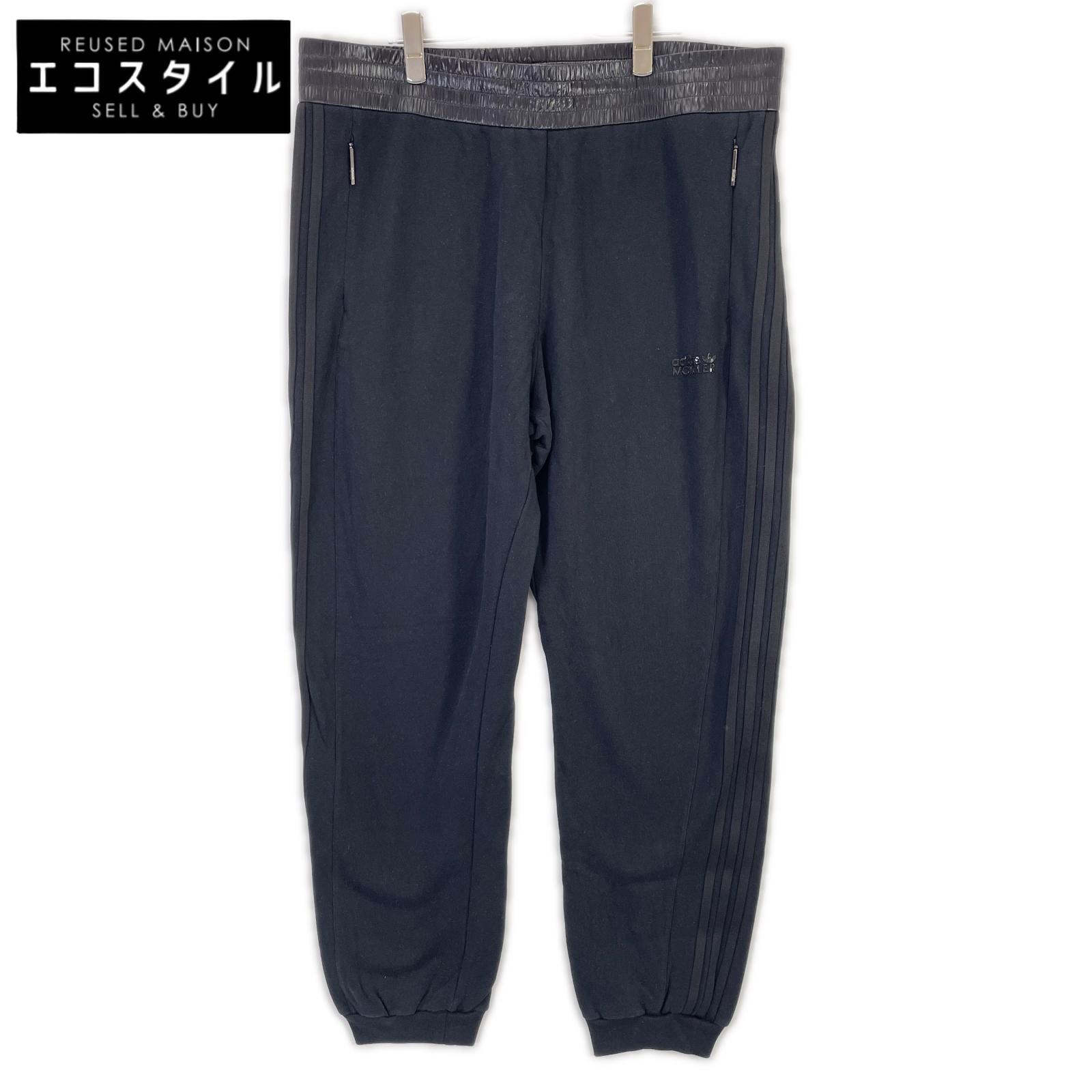MONCLER モンクレール ×アディダス 22年 IJ8321 ブラック JERSEY BOTTOMS パンツ ボトムス