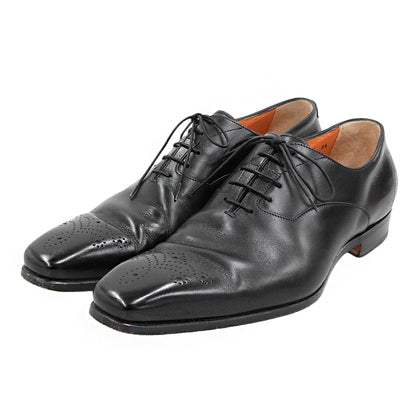 SANTONI サントーニ オックスフォード スクエア メダリオン シューズ メンズ ブラック 8 1/2 MCBO 10039 シューズ