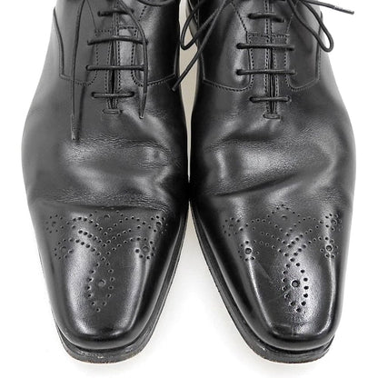 SANTONI サントーニ オックスフォード スクエア メダリオン シューズ メンズ ブラック 8 1/2 MCBO 10039 シューズ