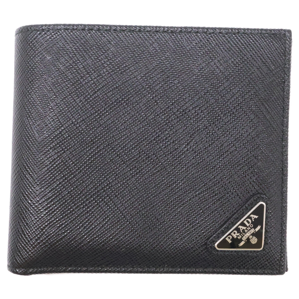 PRADA プラダ 【美品】2MO513 コインパース付きサフィアーノレザーウォレット 二つ折り財布（小銭入れなし）