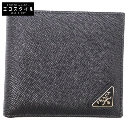 PRADA プラダ 【美品】2MO513 コインパース付きサフィアーノレザーウォレット 二つ折り財布（小銭入れなし）