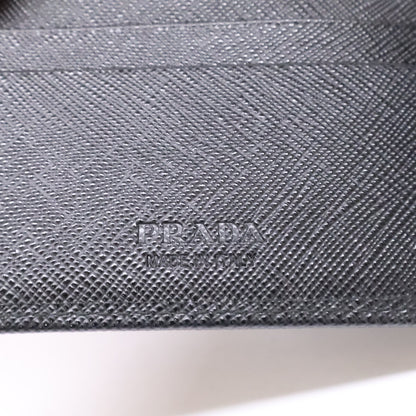 PRADA プラダ 【美品】2MO513 コインパース付きサフィアーノレザーウォレット 二つ折り財布（小銭入れなし）
