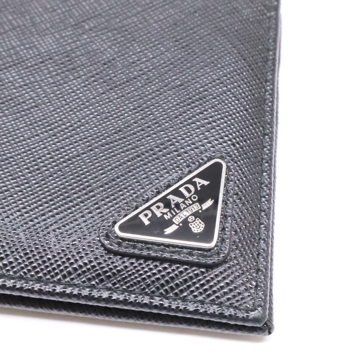 PRADA プラダ 【美品】2MO513 コインパース付きサフィアーノレザーウォレット 二つ折り財布（小銭入れなし）