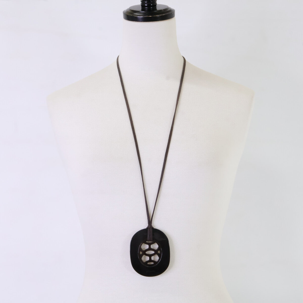 HERMES エルメス リフトGM バッファローホーン x ラッカー ネックレス