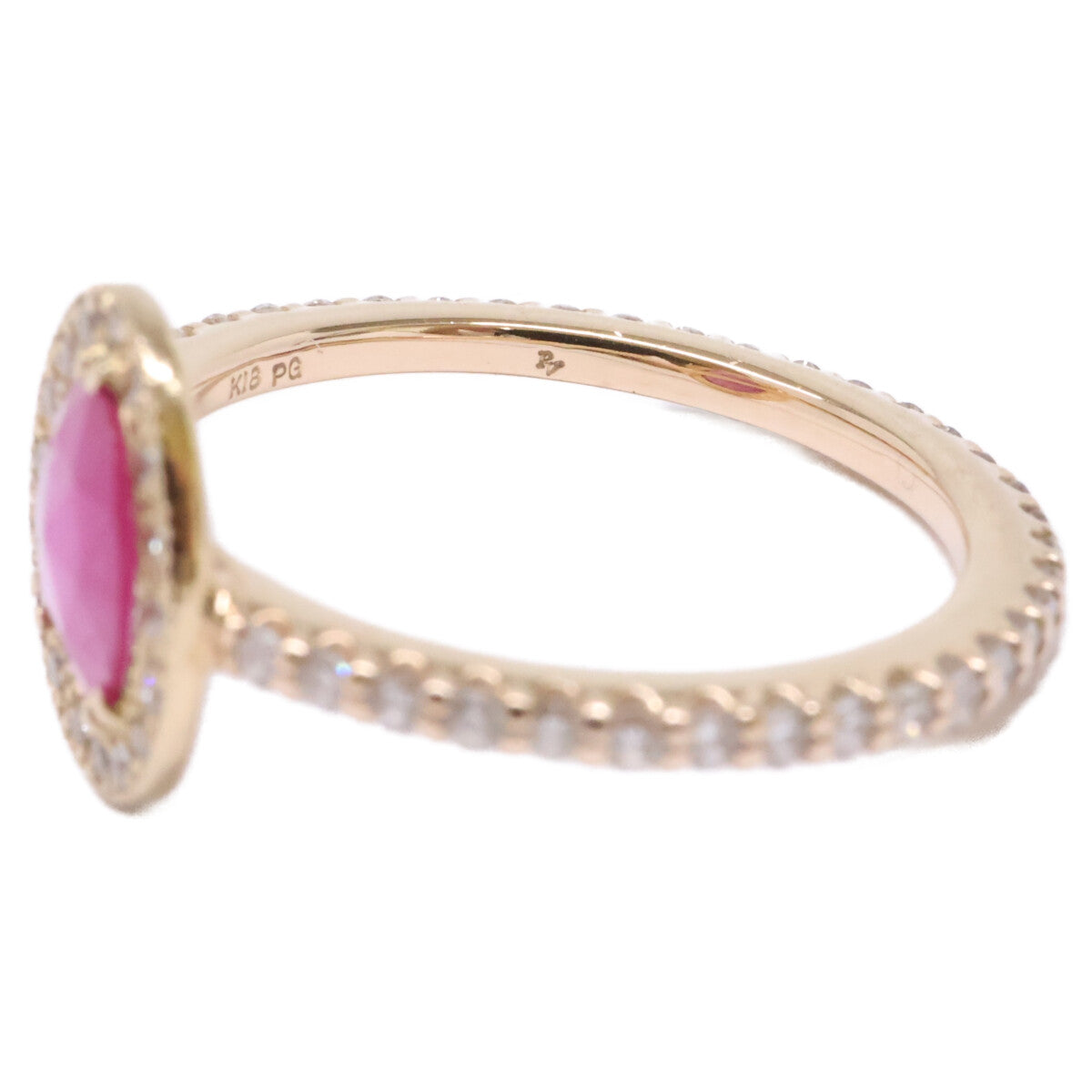 PonteVecchio ポンテヴェキオ K18 D0.86ct 0.40ct ダイヤ＆ルビー リング 指輪