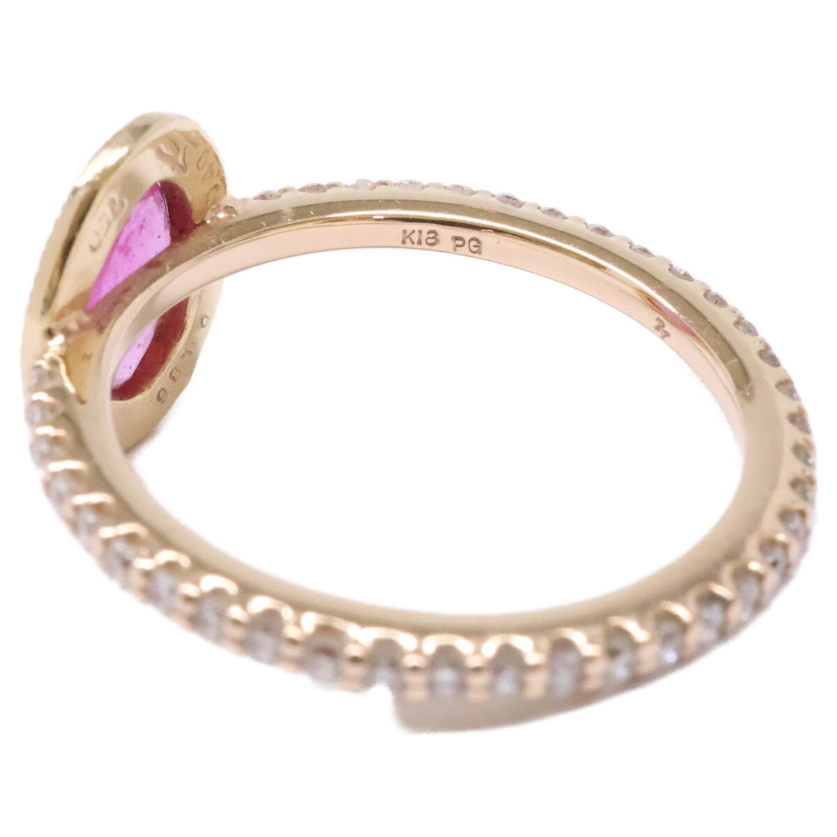 PonteVecchio ポンテヴェキオ K18 D0.86ct 0.40ct ダイヤ＆ルビー リング 指輪