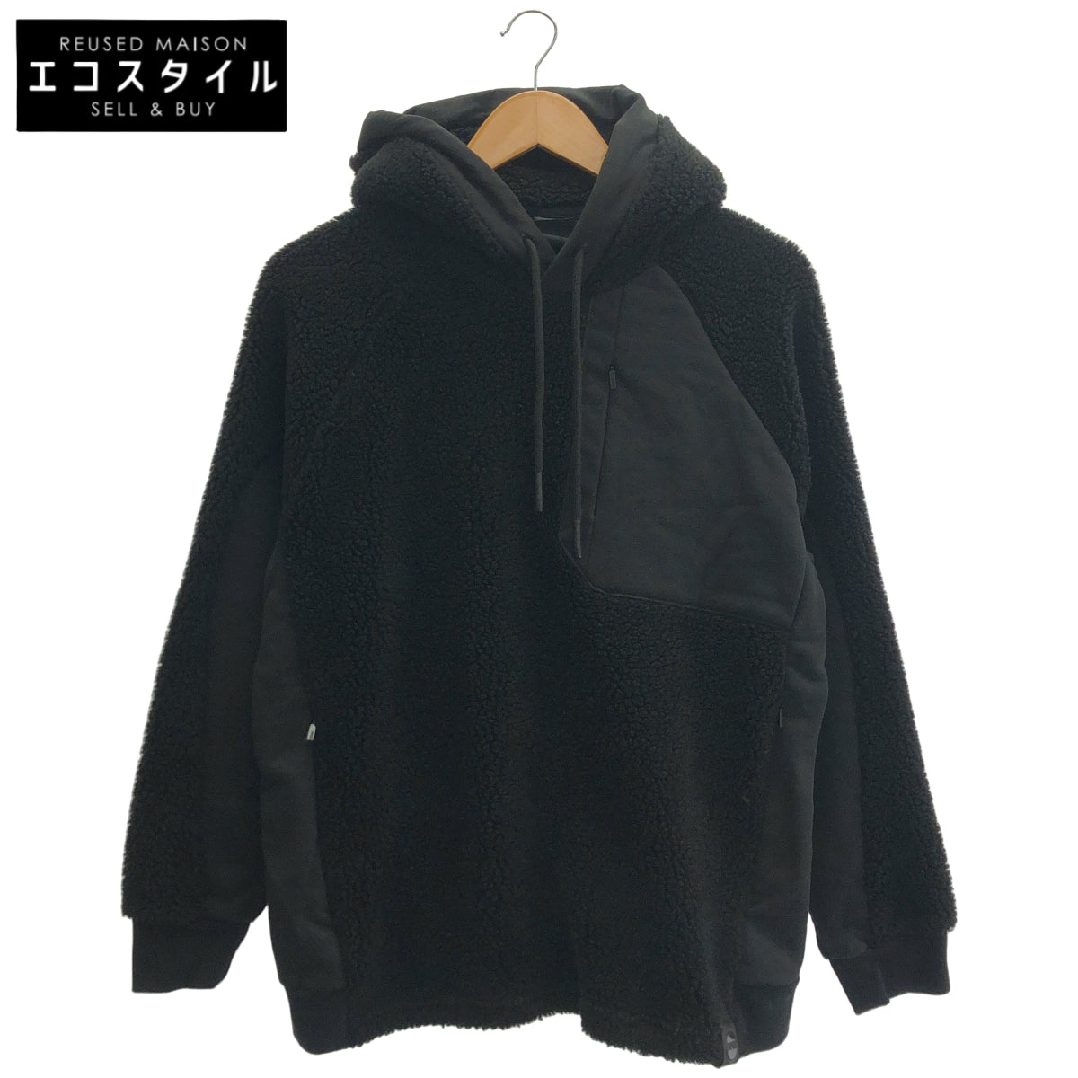COLMAR × YOSUKE AIZAWA TS7278100 Black REVOLUTION Boa Hoodie Tops