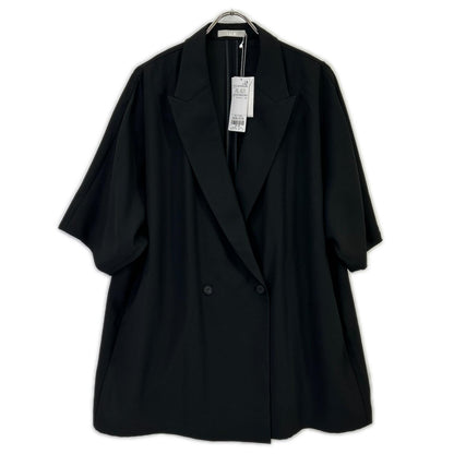 ICB アイシービー 26SS ブラック FluidBackSatin ハーフスリーブジャケット ジャケット