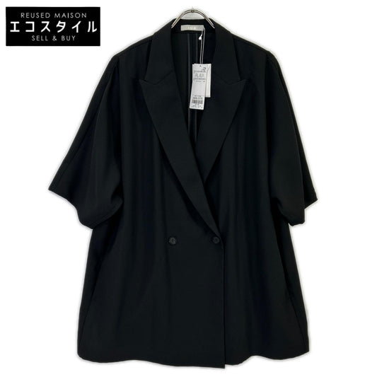 ICB アイシービー 26SS ブラック FluidBackSatin ハーフスリーブジャケット ジャケット