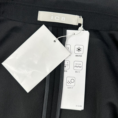 ICB アイシービー 26SS ブラック FluidBackSatin ハーフスリーブジャケット ジャケット