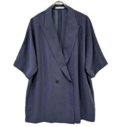 ICB アイシービー 26SS ダルブルー FluidBackSatin ハーフスリーブジャケット ジャケット