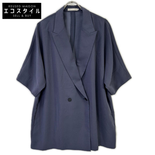 ICB アイシービー 26SS ダルブルー FluidBackSatin ハーフスリーブジャケット ジャケット