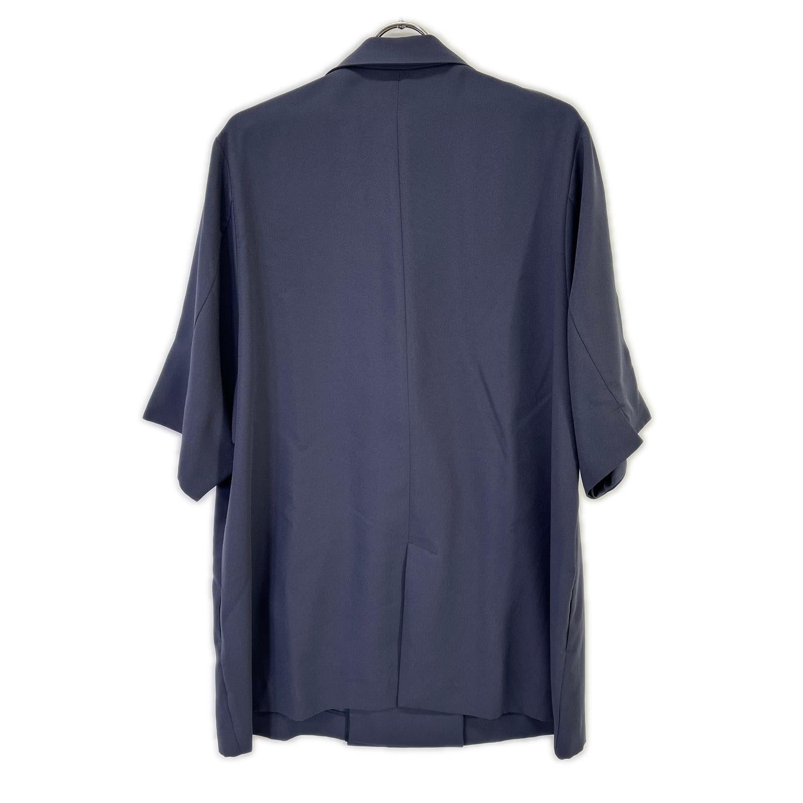 ICB アイシービー 26SS ダルブルー FluidBackSatin ハーフスリーブジャケット ジャケット