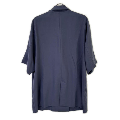 ICB アイシービー 26SS ダルブルー FluidBackSatin ハーフスリーブジャケット ジャケット