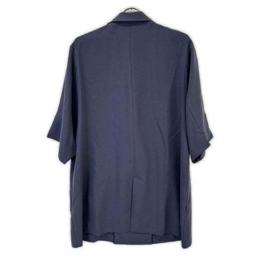 ICB アイシービー 26SS ダルブルー FluidBackSatin ハーフスリーブジャケット ジャケット