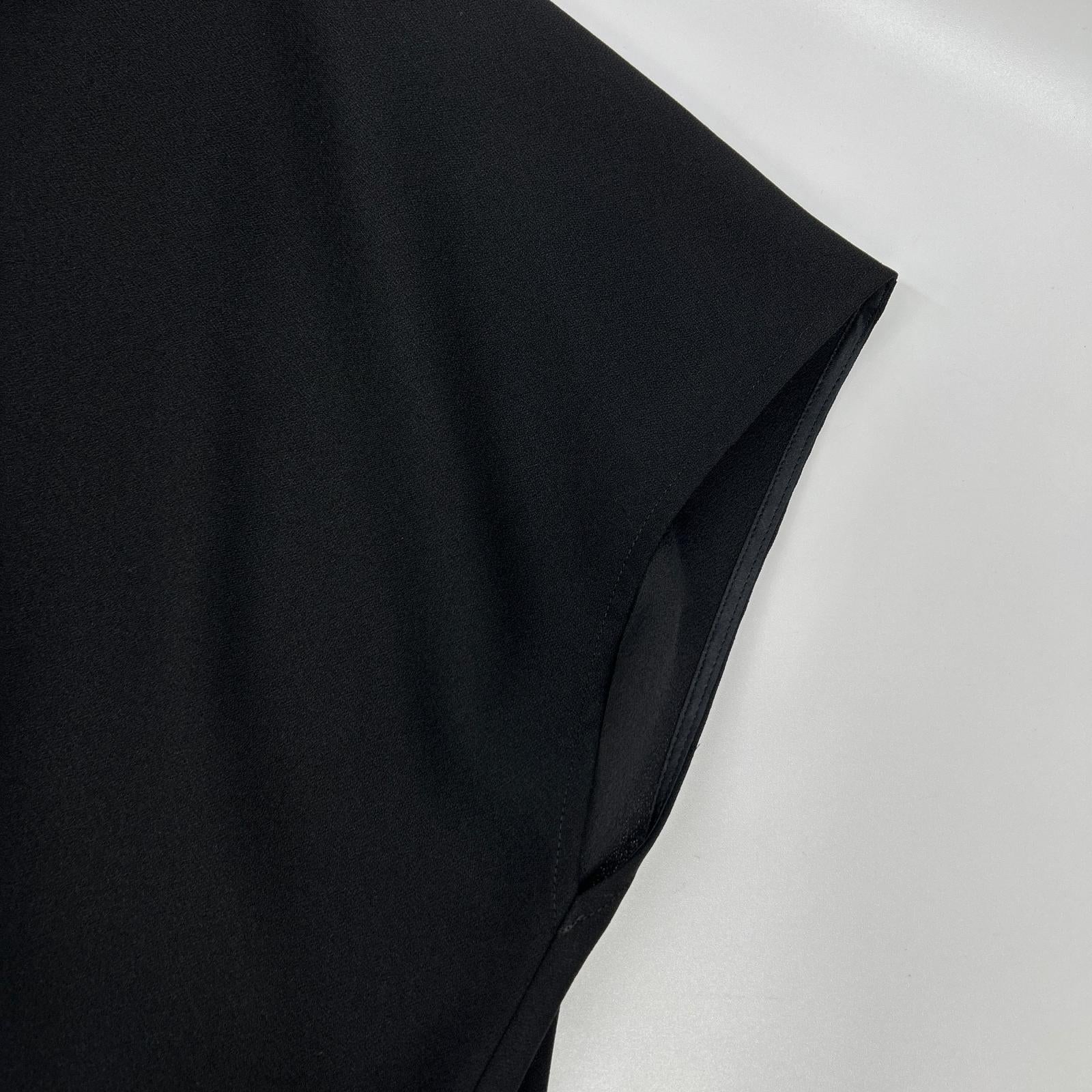ICB アイシービー 26SS ブラック FluidBackSatin ニット衿シャツワンピース ワンピース