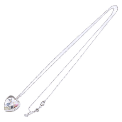 LOQUET LONDON ロケット・ロンドン 仕上げ済み K14WG サファイアクリスタル ハート型L ペンダントトップ チェーン ネックレス チャームセット ネックレス