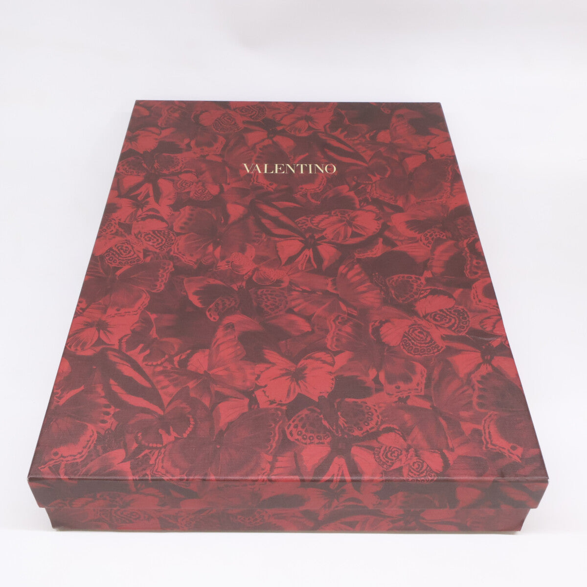 VALENTINO ヴァレンティノ 【新品同様】MT9E1001PCB バタフライ柄 カシミヤ フリンジ ショール / マフラー