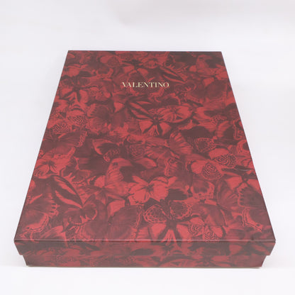 VALENTINO ヴァレンティノ 【新品同様】MT9E1001PCB バタフライ柄 カシミヤ フリンジ ショール / マフラー