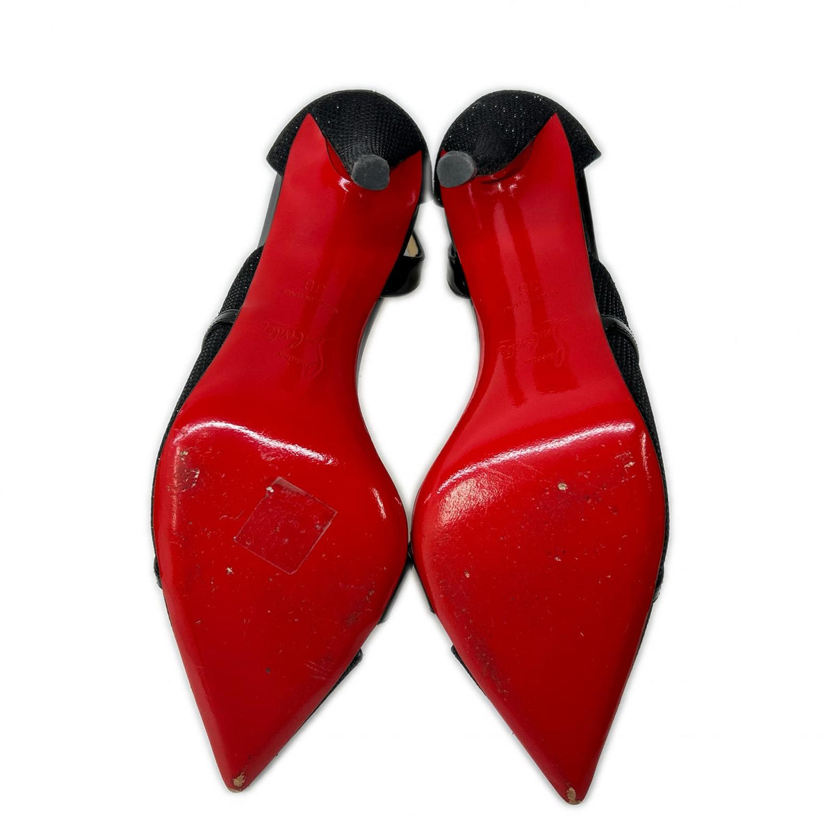 CHRISTIAN LOUBOUTIN [Like new] 1160333 EDITH 100 glitter patent leather pumps shoes