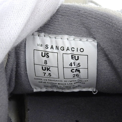 sangacio サンガッチョ Banksy にゅーずMOM レザー スニーカー シューズ メンズ ホワイト×グレー 26cm シューズ