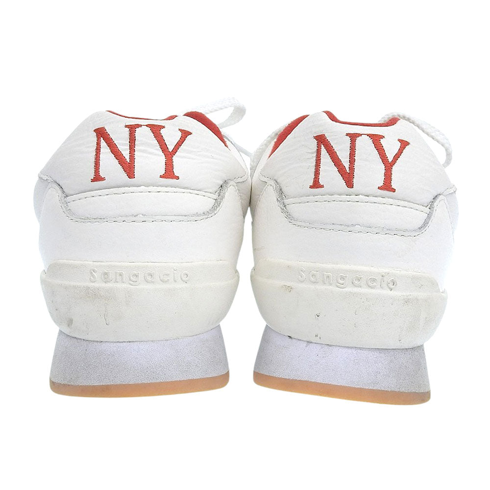 sangacio サンガッチョ にゅYORK MANHATTAN レザー スニーカー シューズ メンズ ホワイト×レッド 26cm シューズ