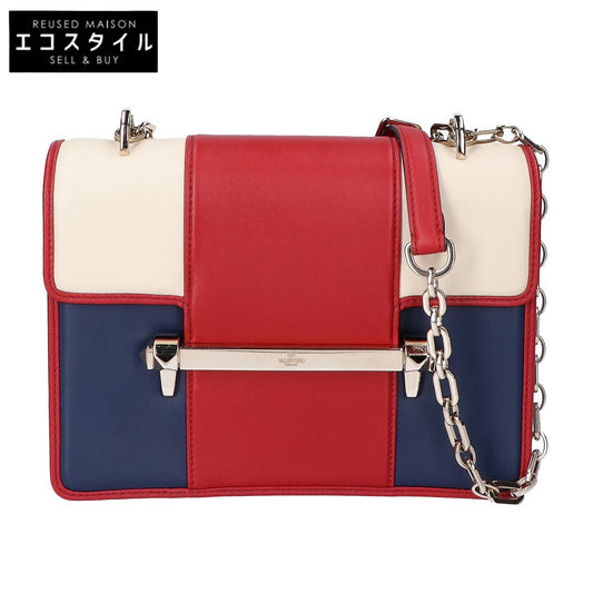 Valentino Garavani ヴァレンティノガラヴァーニ RW2B0C92NAZ トリコロール レザー チェーン ショルダーバッグ ショルダーバッグ
