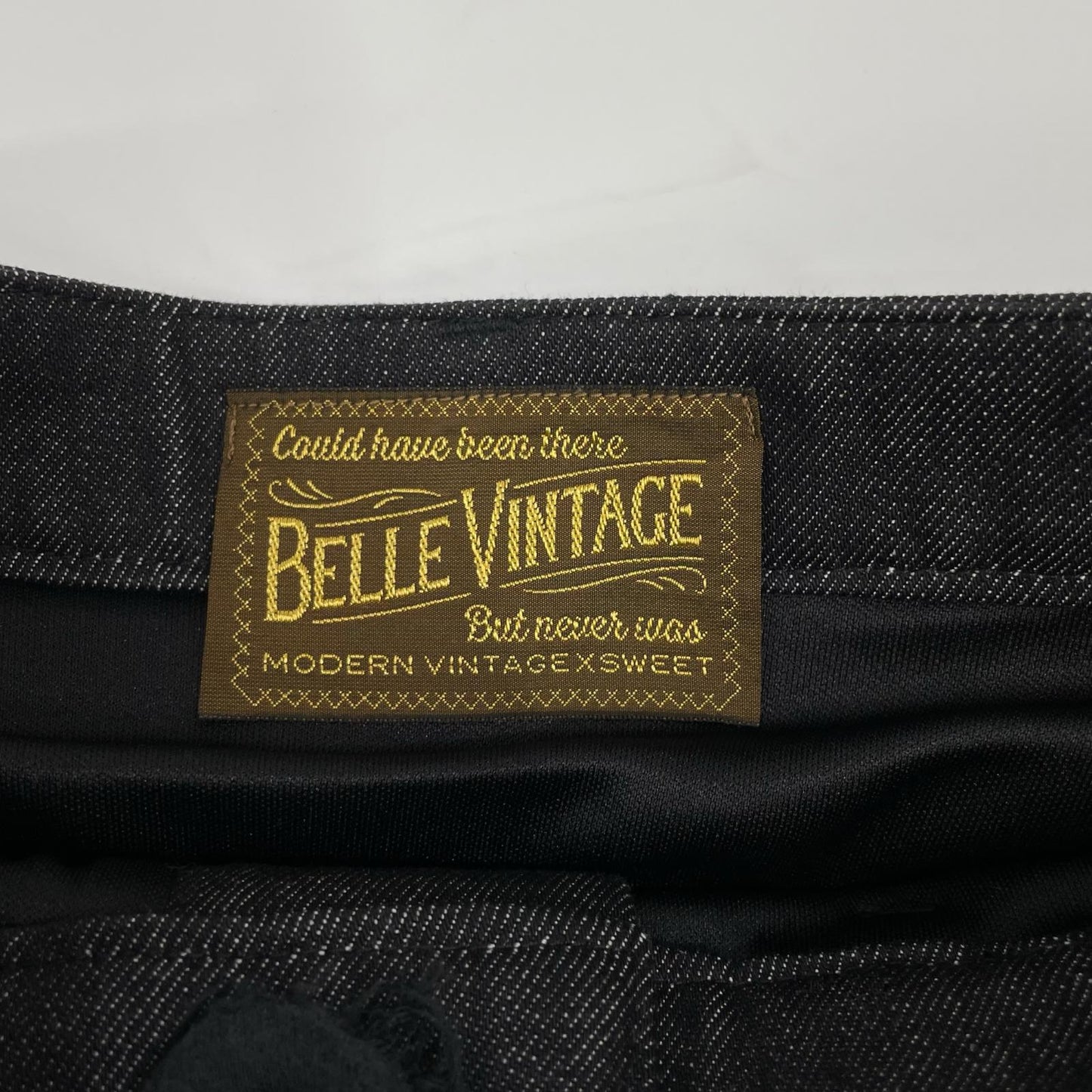la belle Etude ラベルエチュード 44804005 ブラック デニムドッキングボリュームチュールスカート スカート