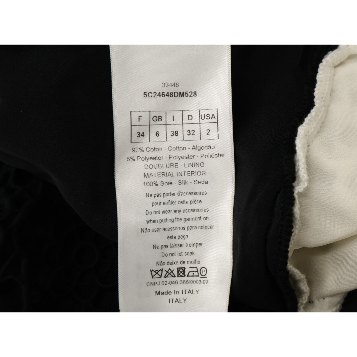 Christian Dior クリスチャンディオール 【美品/国内正規】5C24648DM528 フラワーレース Vネック ノースリーブ ワンピース