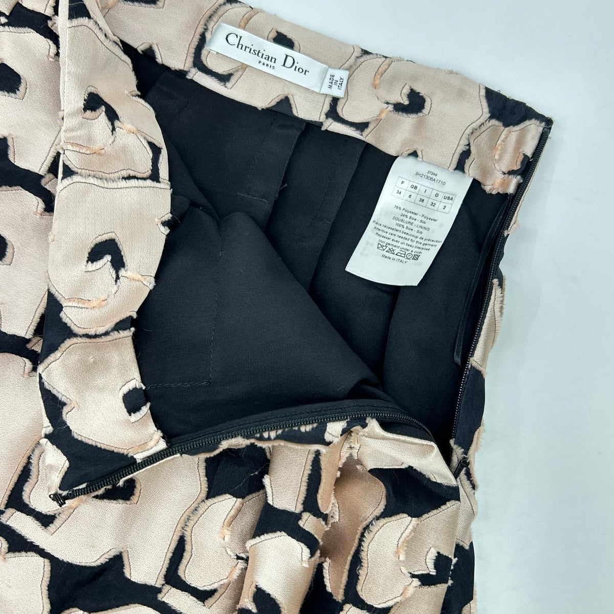 Christian Dior クリスチャンディオール ラフシモンズ期　3H21306A1710 ピンク シルク混 フローラル スカート スカート