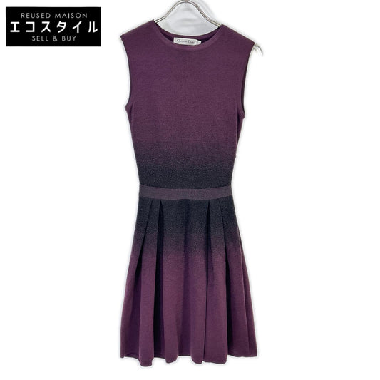 Christian Dior クリスチャンディオール ラフシモンズ期　12AW 2A24601AM524 パープル ウール ドレスワンピース ワンピース
