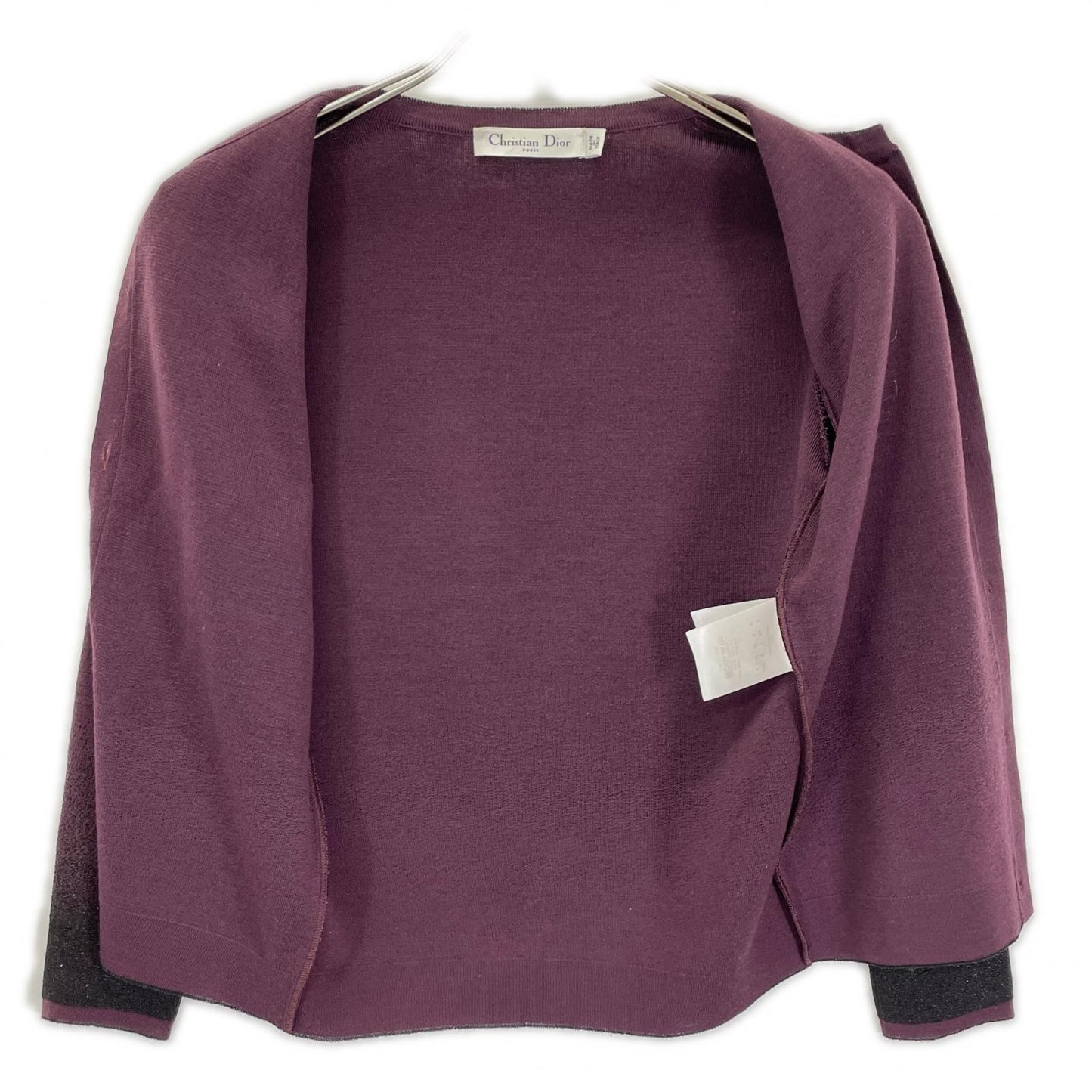 Christian Dior クリスチャンディオール 12AW 2A24162AM524 ボルドー ウール カーディガン トップス