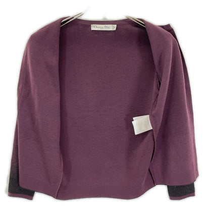 Christian Dior クリスチャンディオール 12AW 2A24162AM524 ボルドー ウール カーディガン トップス