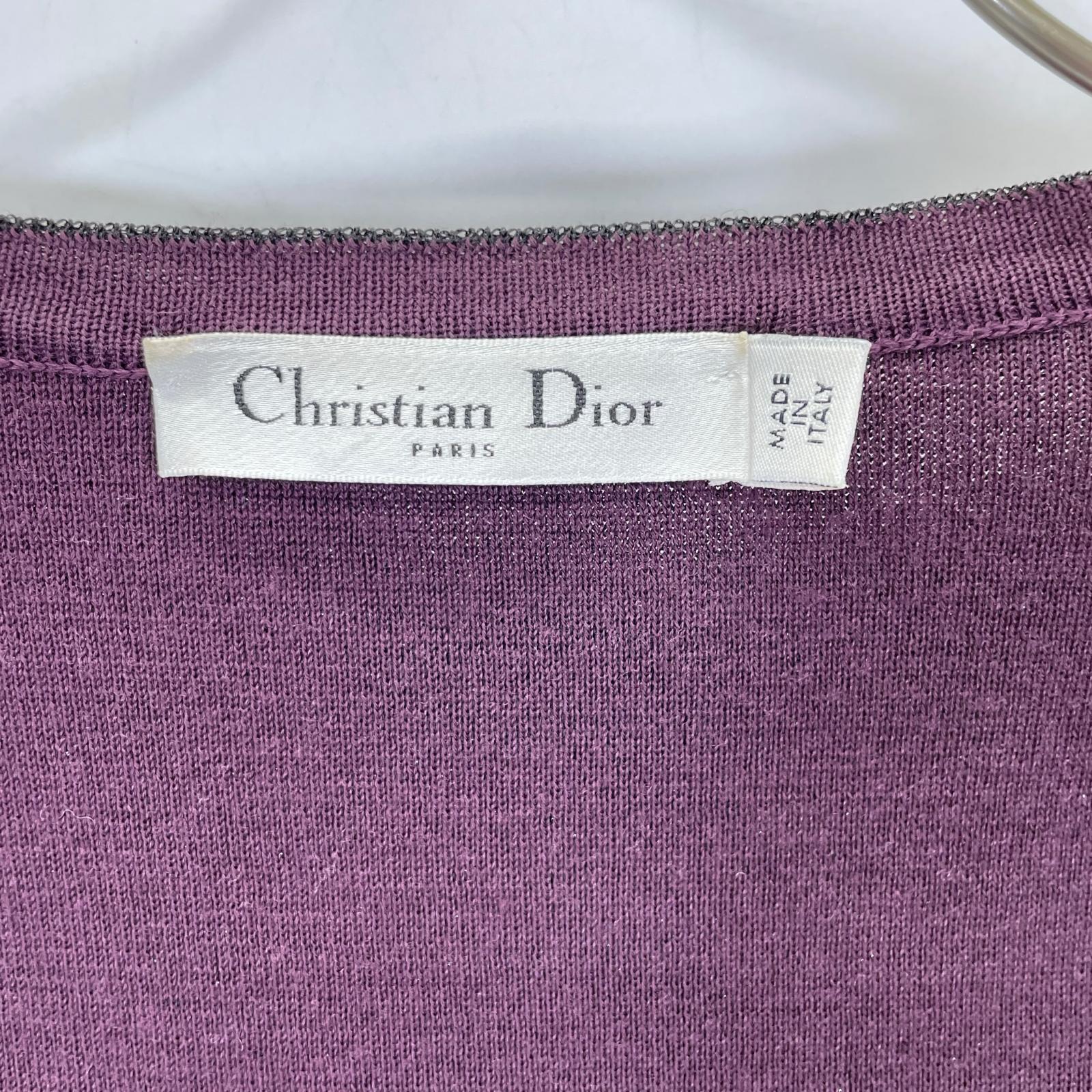 Christian Dior クリスチャンディオール 12AW 2A24162AM524 ボルドー ウール カーディガン トップス