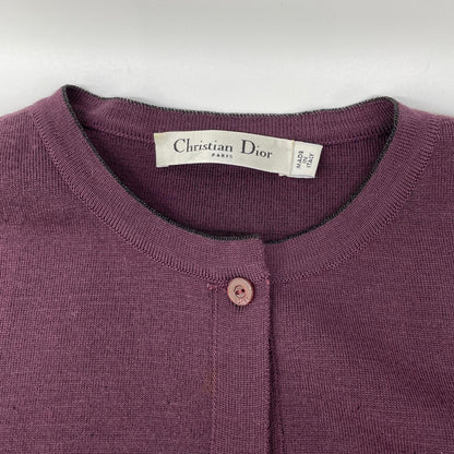 Christian Dior クリスチャンディオール 12AW 2A24162AM524 ボルドー ウール カーディガン トップス