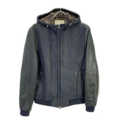 ETRO エトロ 172-1L503-9878 ブラック ラムレザー 裏地ベア ジャケット ジャケット